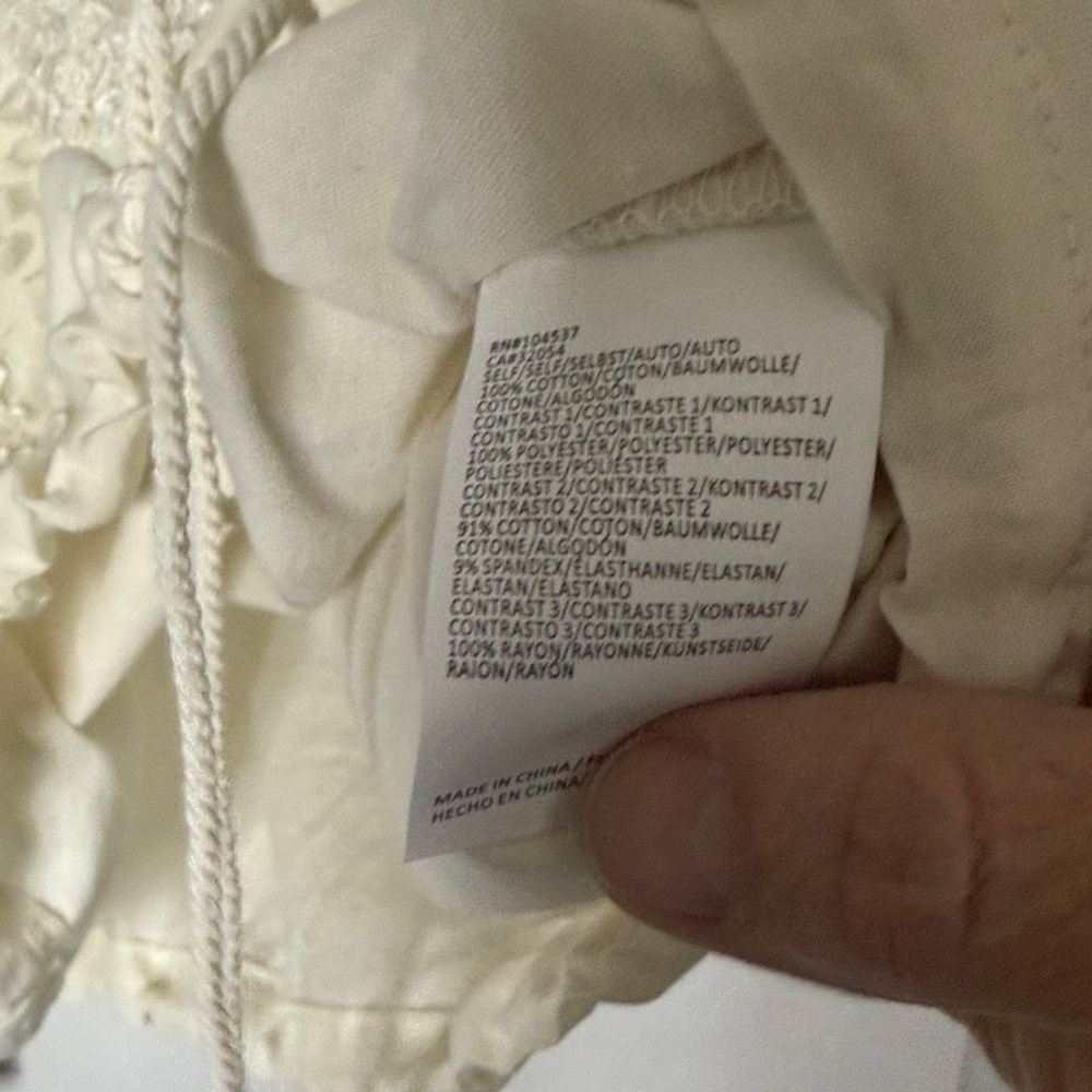 Antgropologie Chic Lace Women's Blouse in Cream NWT - Picture 8 of 10